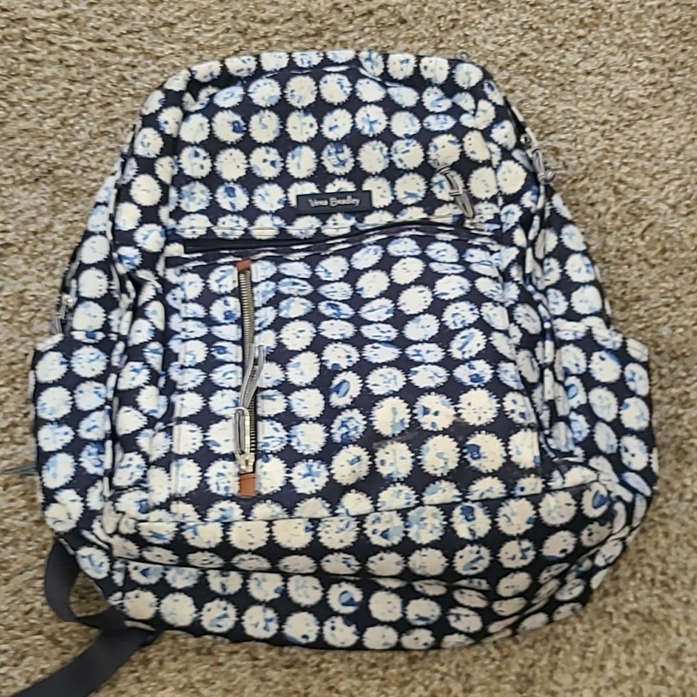Vera Bradley Blue and White Patterned Backpack